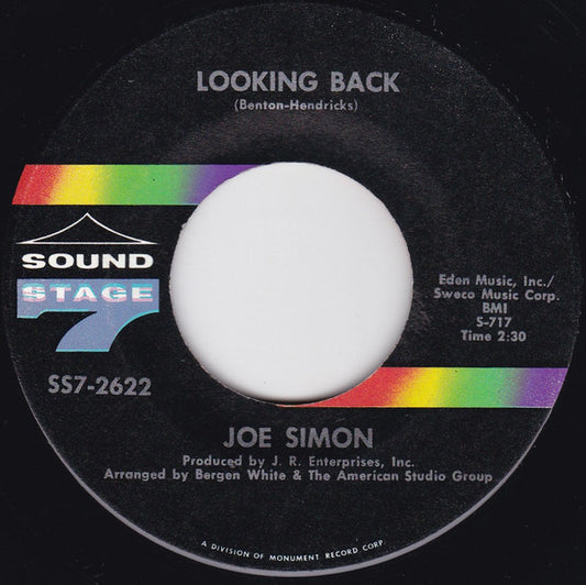 Joe Simon : Looking Back / Standing In The Safety Zone (7", Single)