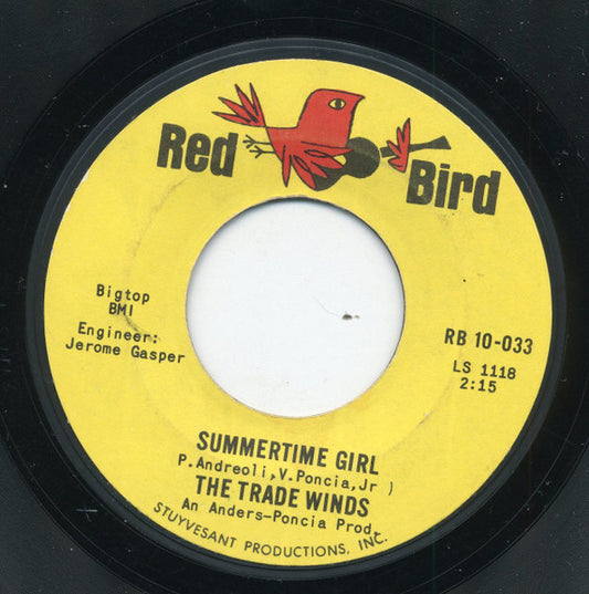 The Trade Winds : Summertime Girl / The Party Starts At Nine (7", Styrene)