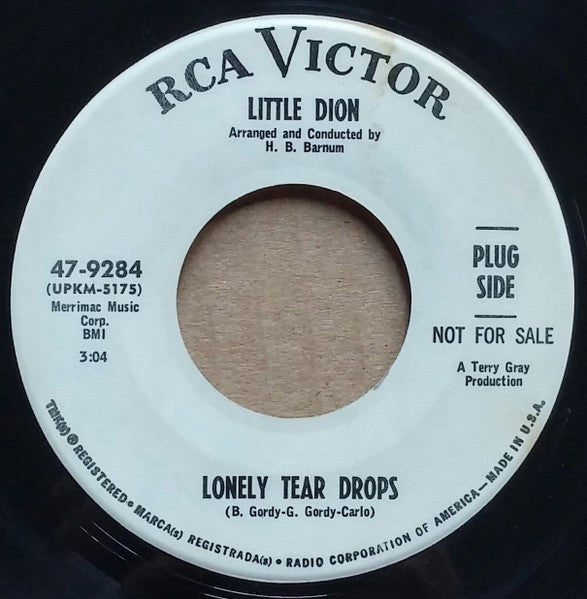 Little Dion : Lonely Tear Drops / Ten Feet Tall (7", Single, Promo)