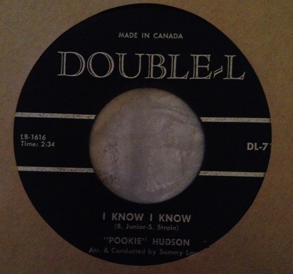 Pookie Hudson : I Know I Know / Jealous Heart (7")