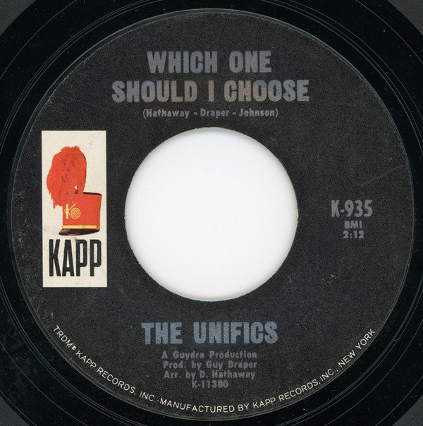 The Unifics : Court Of Love / Which One Should I Choose (7", Styrene, Ter)