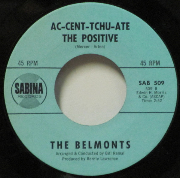 The Belmonts : Ann-Marie / Ac-cent-tchu-ate The Positive (7")