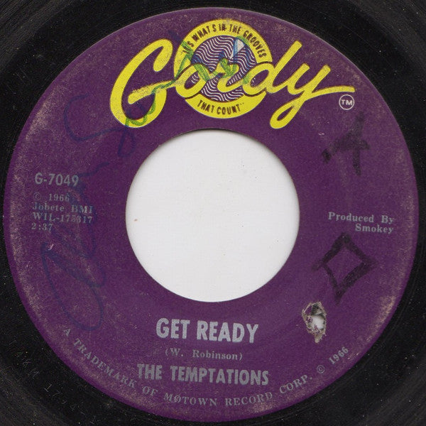 The Temptations : Get Ready / Fading Away (7", Single, Ame)