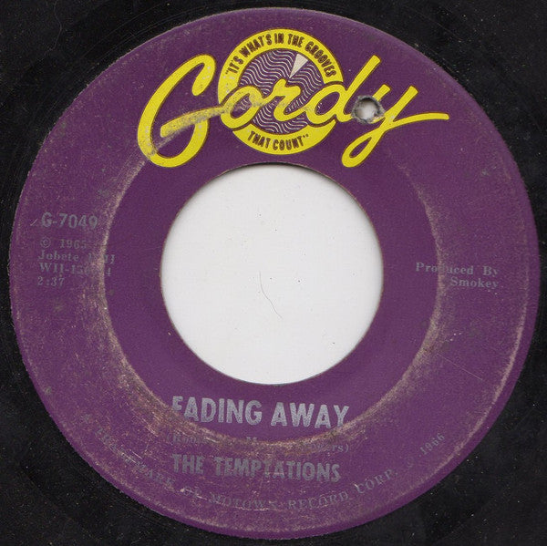 The Temptations : Get Ready / Fading Away (7", Single, Ame)