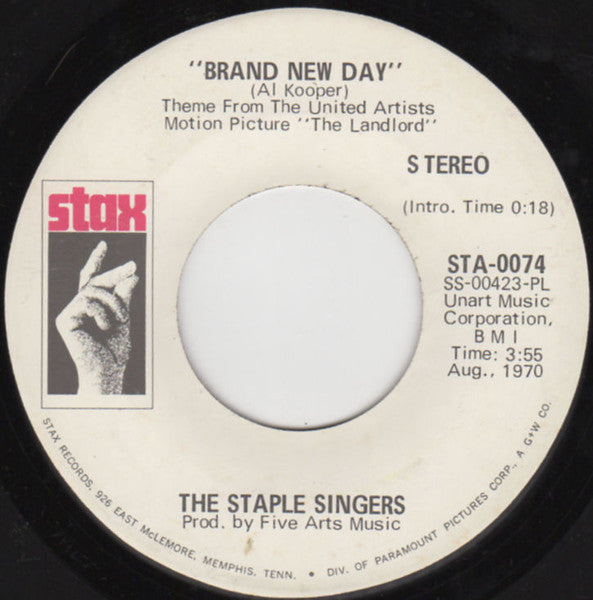 The Staple Singers : Brand New Day (7", Single, Mono, PL)