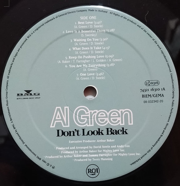 Al Green : Don't Look Back (LP, Album)