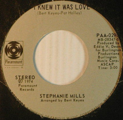 Stephanie Mills : I Knew It Was Love / The Passion And The Pain (7", Single)