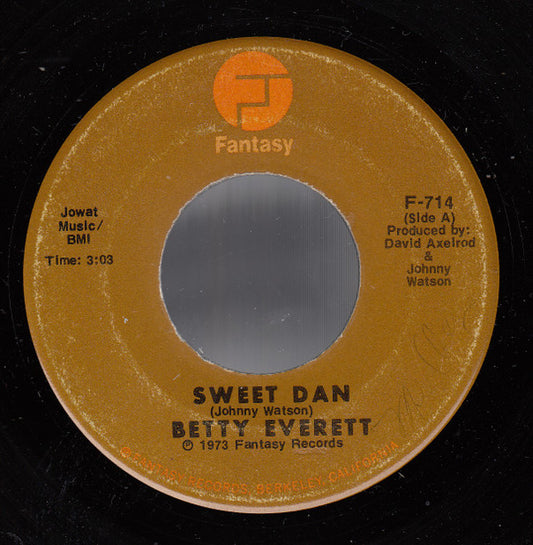 Betty Everett : Sweet Dan / Who Will Your Next Fool Be (7", Single)