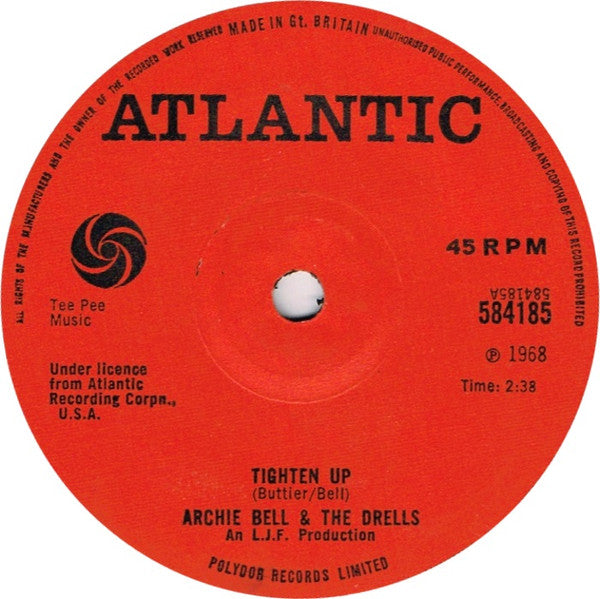 Archie Bell & The Drells : Tighten Up (7", Single, Mono, Sol)