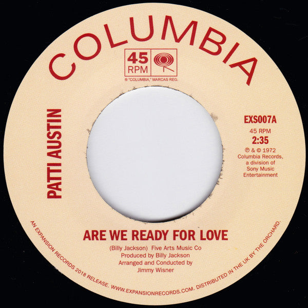Patti Austin : Are We Ready For Love / Didn't Say A Word (7")