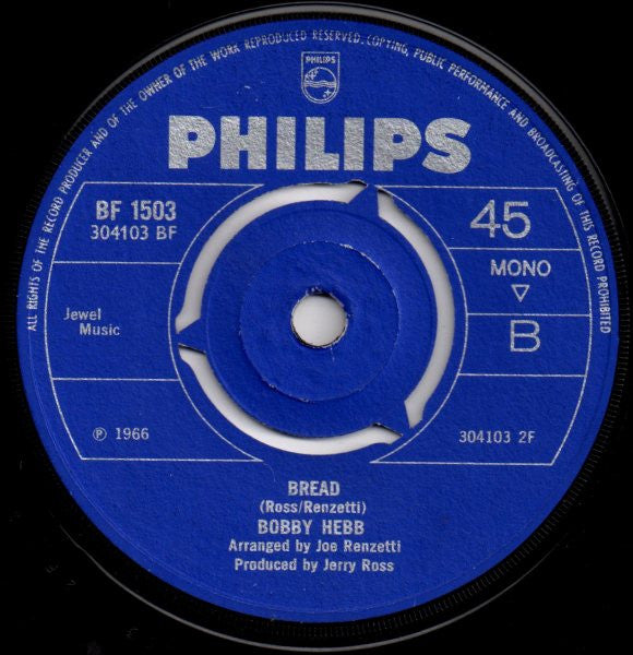 Bobby Hebb : Sunny (7", Mono, 3 P)