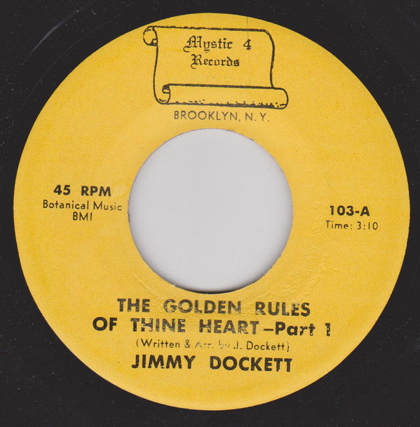 Jimmy Dockett : The Golden Rules Of Thine Heart Part 1 (7")