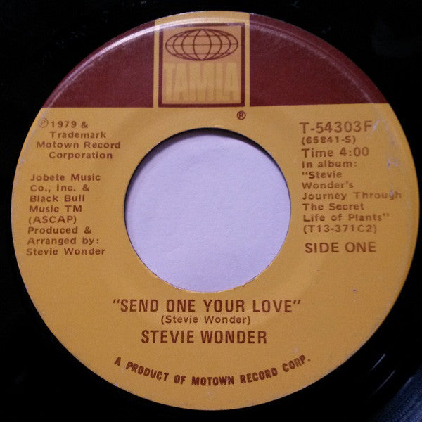 Stevie Wonder : Send One Your Love (7", Single)