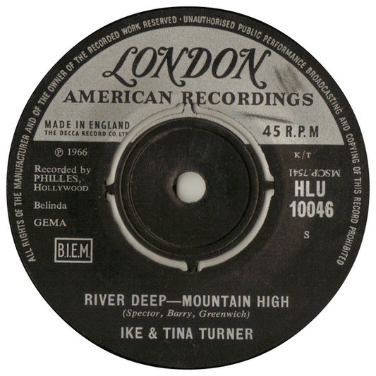 Ike & Tina Turner : River Deep - Mountain High (7", Single)