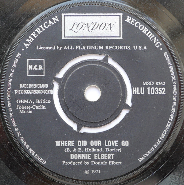 Donnie Elbert : Where Did Our Love Go (7", Single)