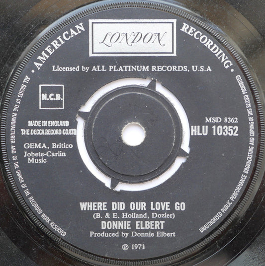 Donnie Elbert : Where Did Our Love Go (7", Single)