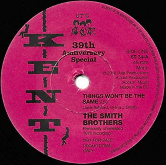 The Smith Brothers  /  Simon Barbee : Things Won't Be The Same / The Wind (7", Ltd, Promo)