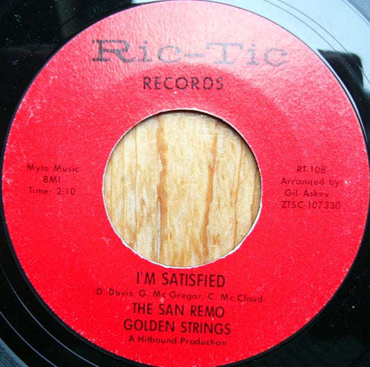The San Remo Golden Strings* : I'm Satisfied / Blueberry Hill (7", Single, Mono, Styrene, Pit)