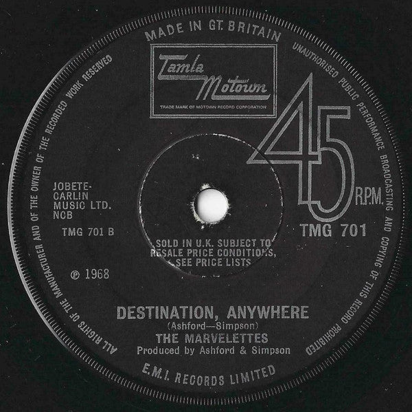The Marvelettes : Reachin' For Something I Can't Have  (7", Single, Sol)