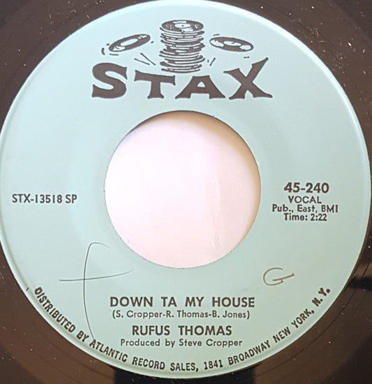 Rufus Thomas : Down Ta My House / Steady Holding On (7", Single, SP)