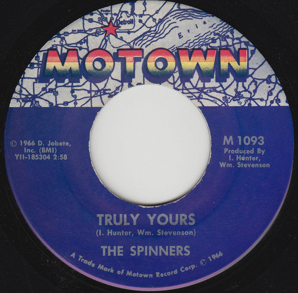 The Spinners* : Truly Yours (7", Single)