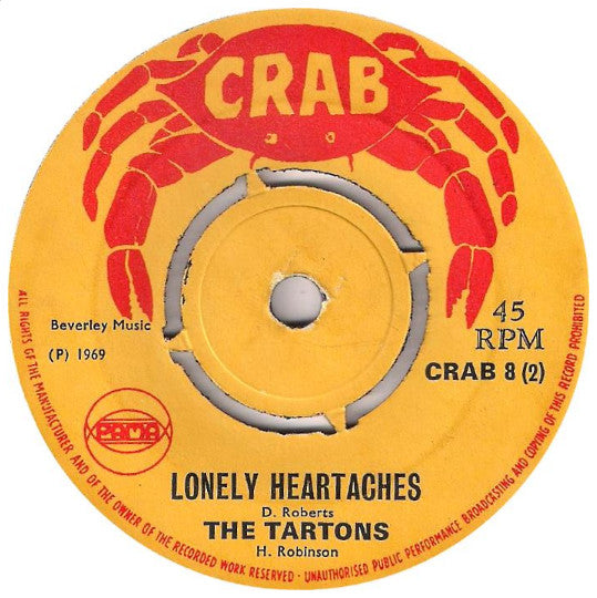 Derrick Morgan / The Tartons : Seven Letters / Lonely Heartaches (7", Single)
