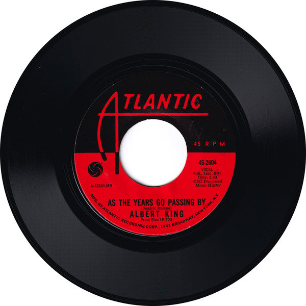 Albert King : The Hunter / As The Years Go Passing By (7", Single, Mono, Styrene, MO )