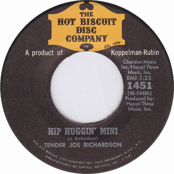 Joe Richardson : Hip Huggin' Mini (7", Single)