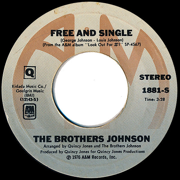 Brothers Johnson : Free And Single (7", Single, Styrene, Ter)