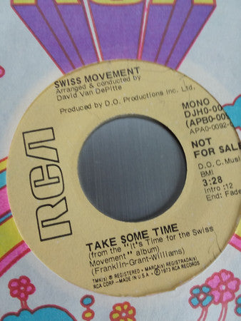 Swiss Movement : Take Some Time (7", Single, Mono, Promo)