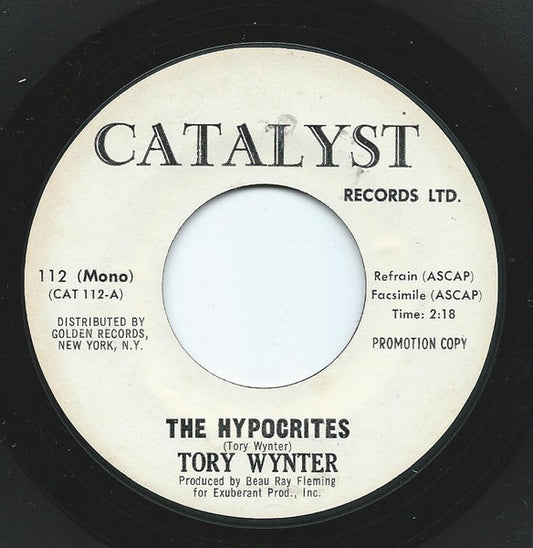 Tory Wynter : The Hypocrites (7", Mono, Promo)