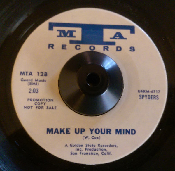 Spyders : I Can Take Care Of Myself / Make Up Your Mind (7", Single, Promo)