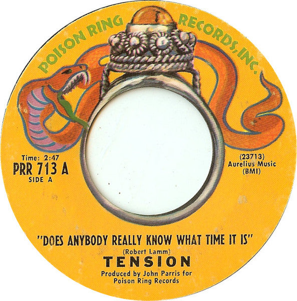 Tension (9) : Does Anybody Really Know What Time It Is / It's A Fact (7", Single, Styrene)