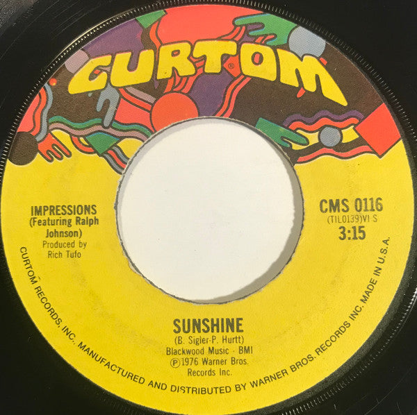 The Impressions : Sunshine (7")