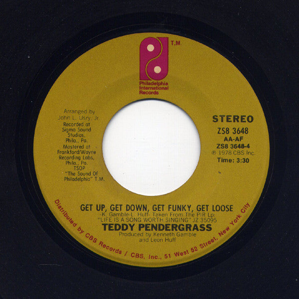 Teddy Pendergrass : Close The Door (7", Single, Styrene, Ter)