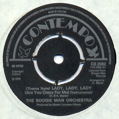 The Boogie Man Orchestra : (Theme From) Lady, Lady, Lady (Are You Crazy For Me?) (7", Single, Pus)