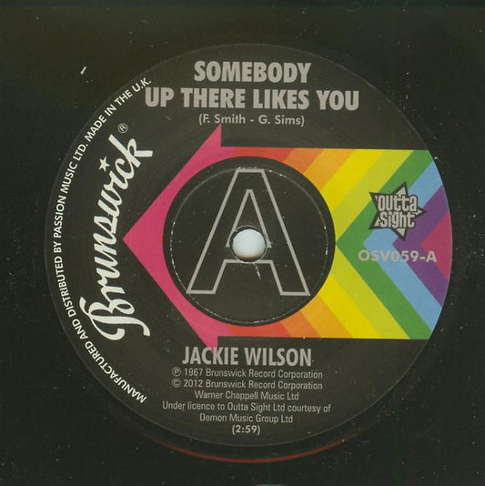 Jackie Wilson : Somebody Up There Likes You / A Lovely Way To Die (7", Single, Promo)