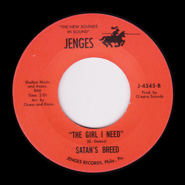 Satan's Breed (2) : Road Runner / The Girl I Need (7", Single, RE)