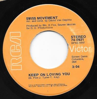 Swiss Movement : Keep On Loving You / Take Me Back Again (7", Single)