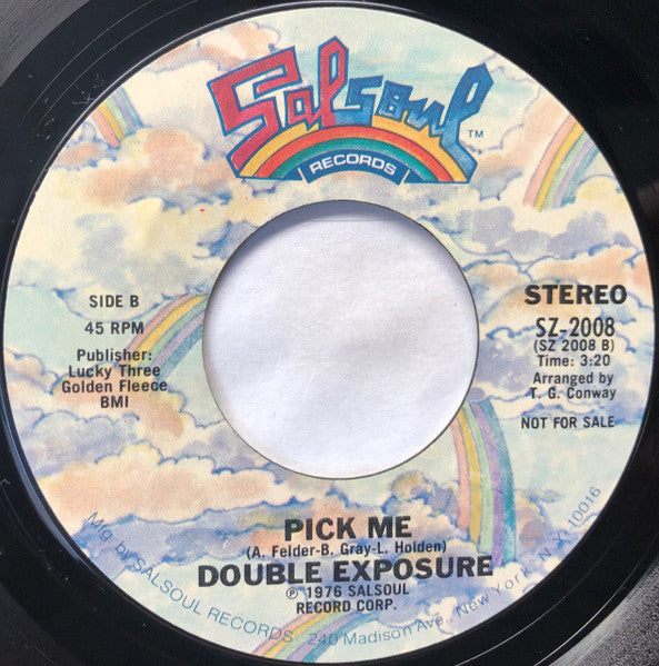 Double Exposure : Ten Percent / Pick Me (7", Single, Promo, Styrene)