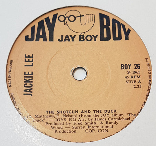 Jackie Lee : The Shotgun And The Duck / Do The Temptation Walk (7", Single)