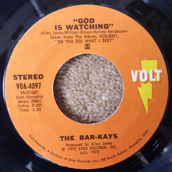 Bar-Kays : It Ain't Easy / God Is Watching (7")