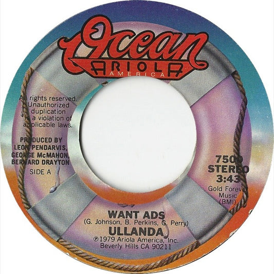 Ullanda McCullough : Want Ads / Around And Around (7")