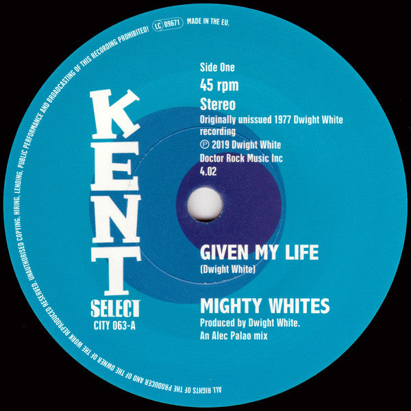 Mighty Whites / Jacqueline Jones : Given My Life / A Frown On My Face (7")