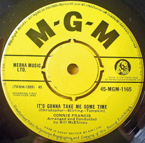 Connie Francis : Vacation (7", Single, 4-P)