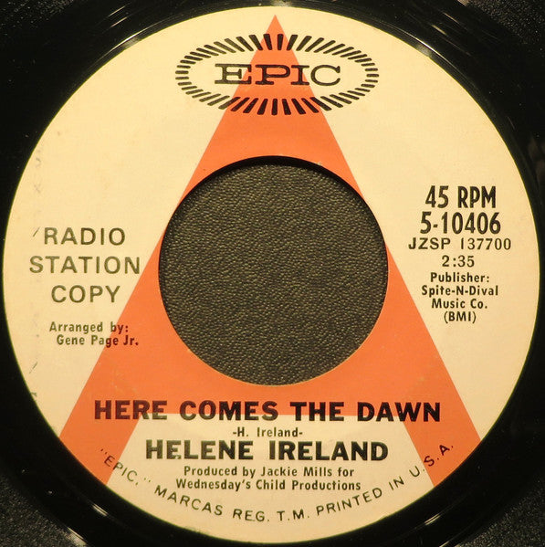 Helene Ireland : Here Comes The Dawn (7", Promo)