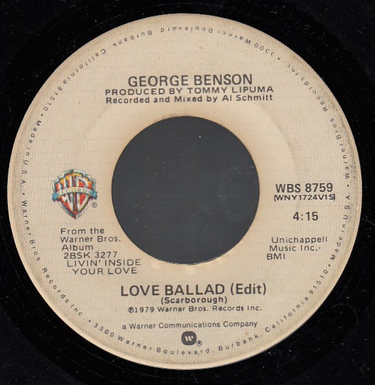 George Benson : Love Ballad  (7", Single, Spe)