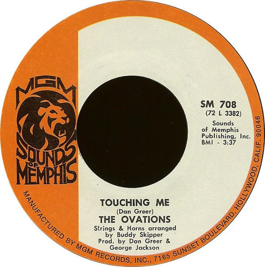 The Ovations : Touching Me (7", Single)