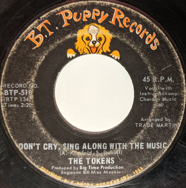 The Tokens : I Hear Trumpets Blow / Don't Cry, Sing Along With The Music (7", Single)