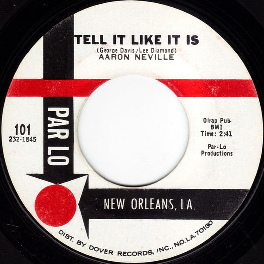 Aaron Neville : Tell It Like It Is / Why Worry (7", Single, Styrene, She)